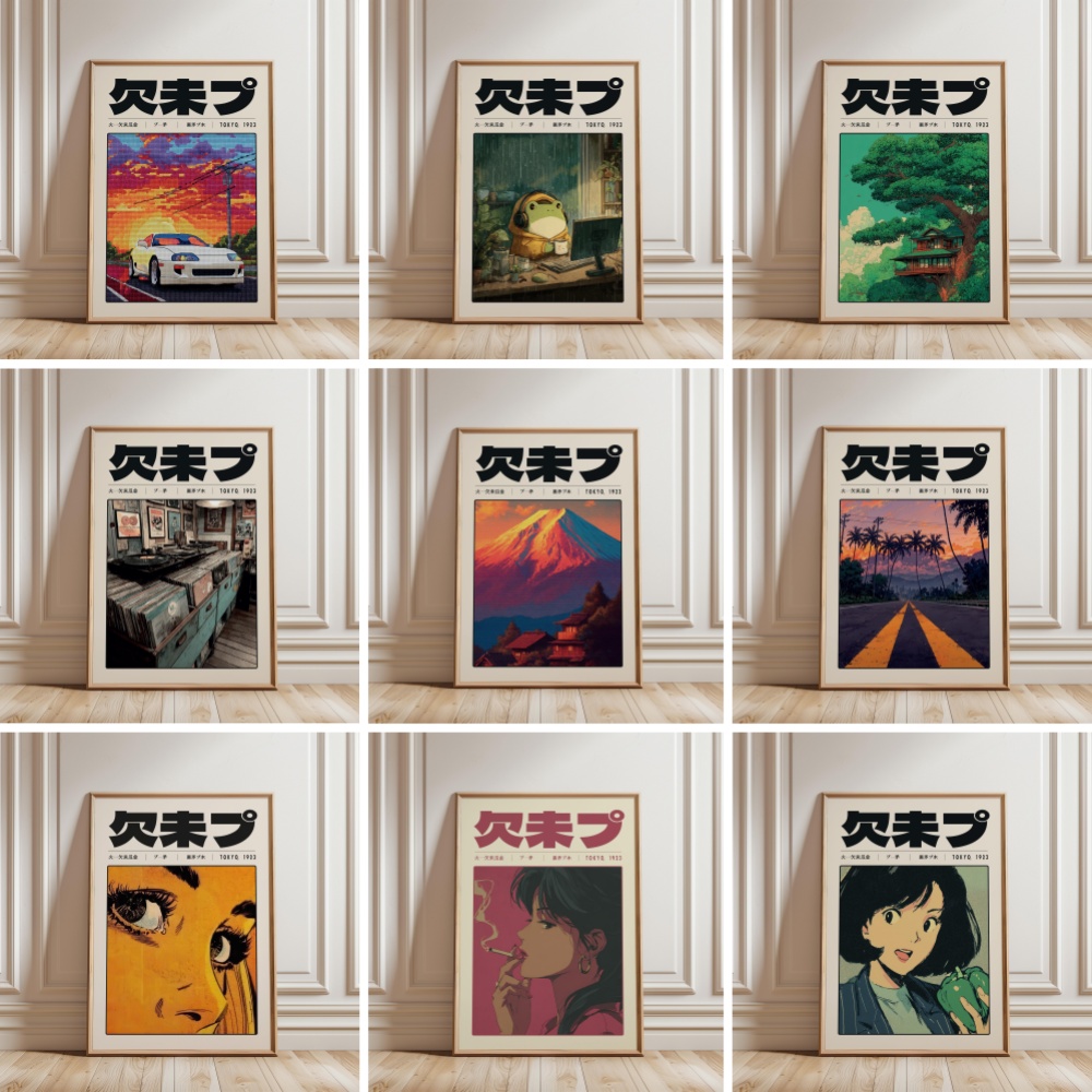 レトロ東京ベイプワーブポップカルチャーポスター和風キャンバス - Japanese Culture Lifestyle のレビューと価格